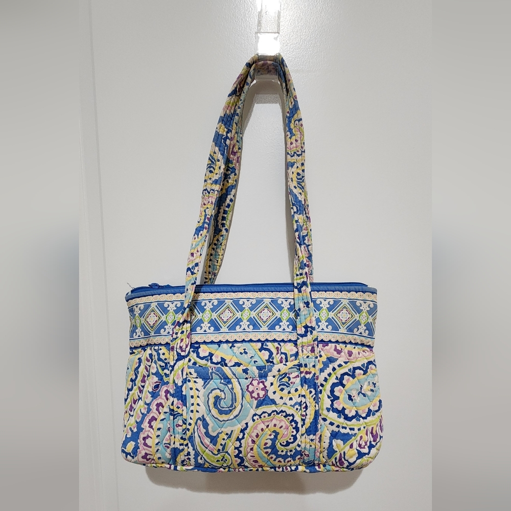 Retired "Capri Blue" Vera Bradley tote shoulder bag